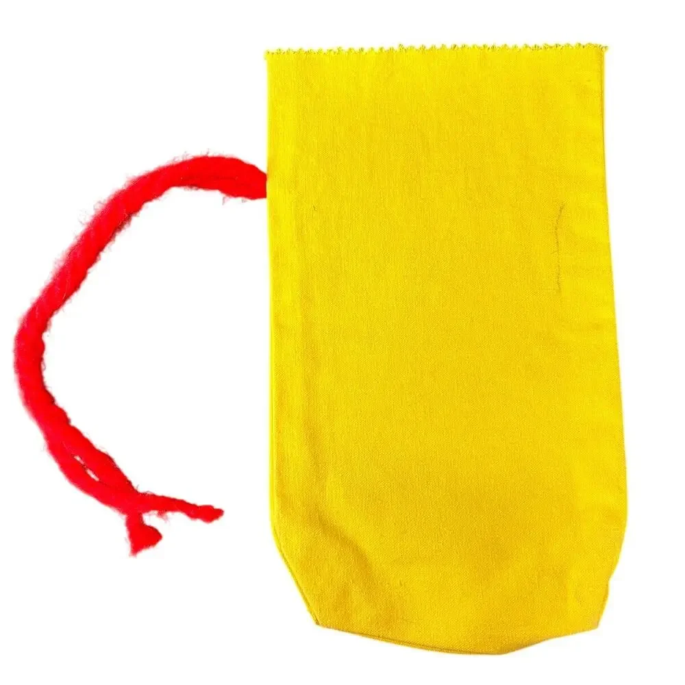 Vtg Tennis Ball Bag- with red yarn tie- some wear- tennis player gift 11x7